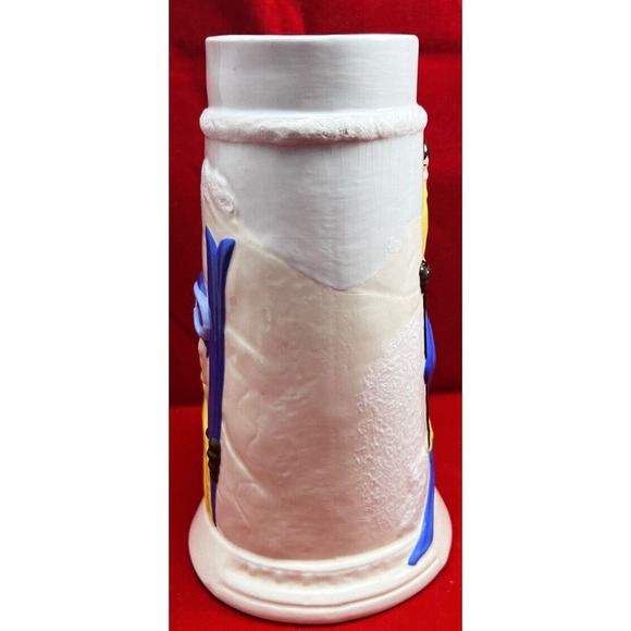 VINTAGE HAND MADE PAINTED STEIN SKIER. *PRE-OWNED*. 1980 - Picture 4 of 12